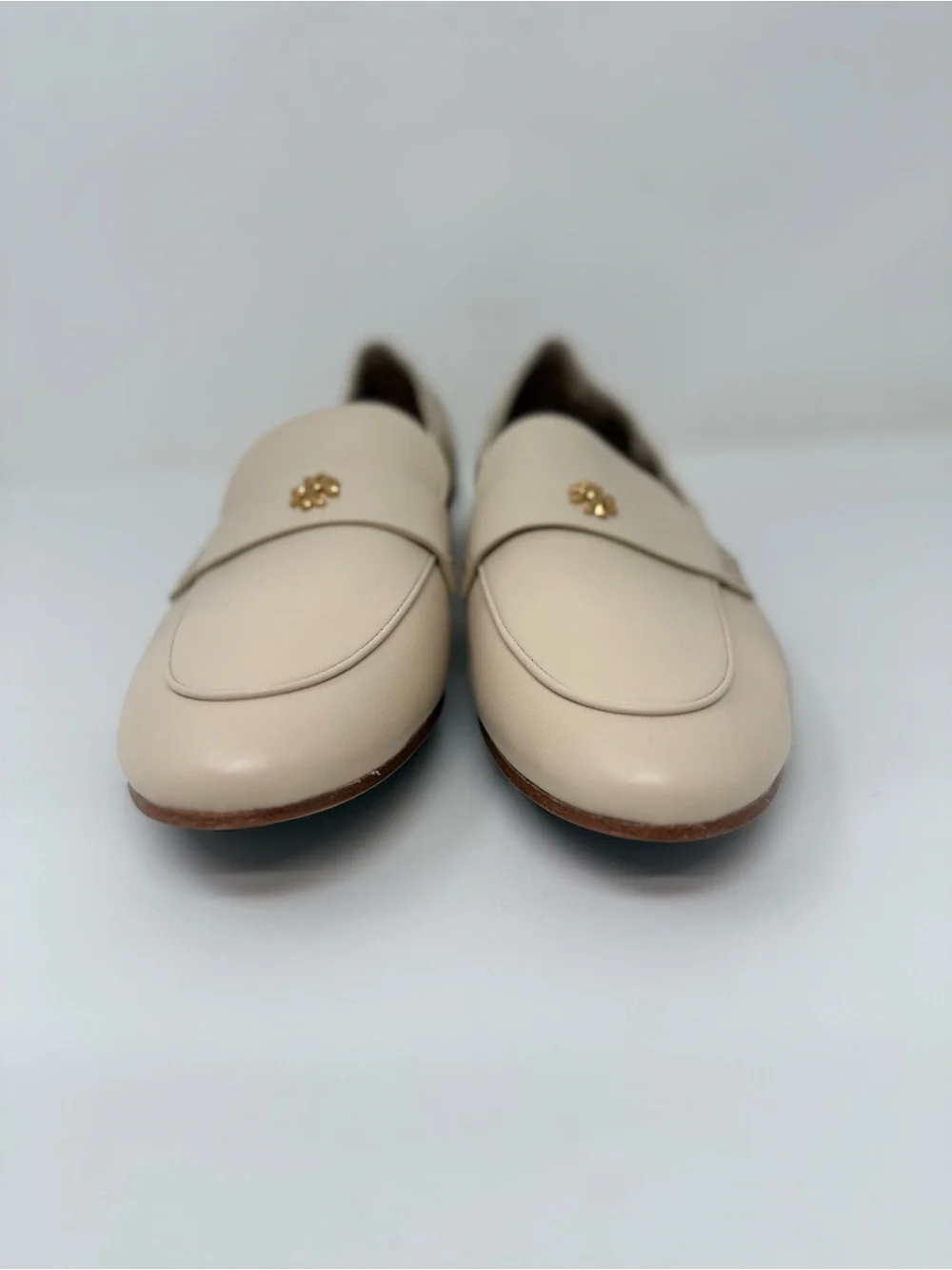 New Tory Burch Ballet Loafer New Cream Sz 10